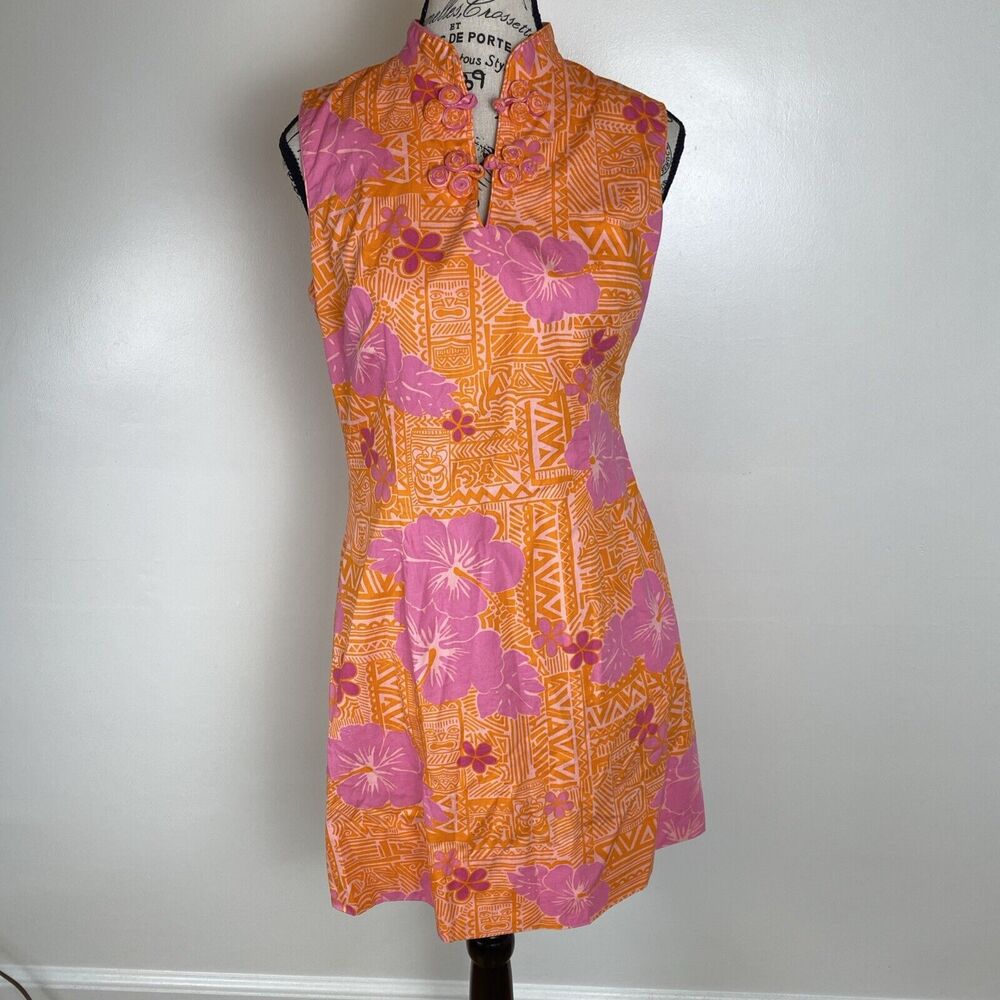 Lilly Pulitzer Orange and Pink Midi Dress